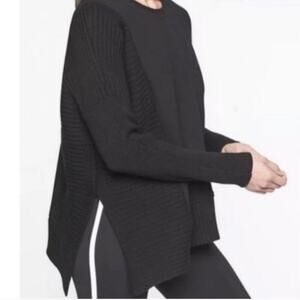 NWT Athleta Black Oversized Chunky Crewneck Sweater Size S